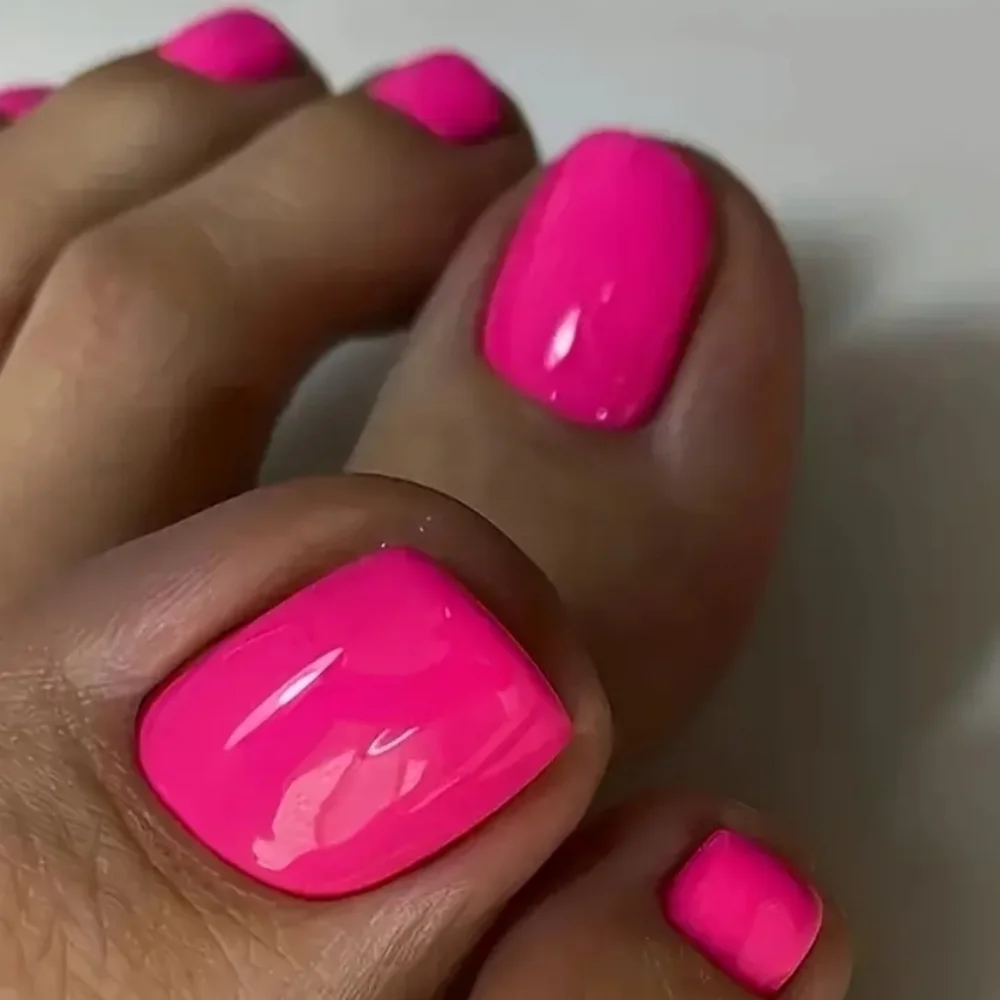 24 Pieces Fake Toe press on nails